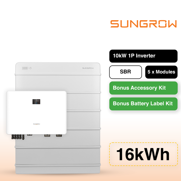 Sungrow SBR 16kWh Bundle w/ 10kW Single Phase Inverter (SH10RS)