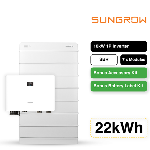 Sungrow SBR 22kWh Bundle w/ 10kW Single Phase Inverter