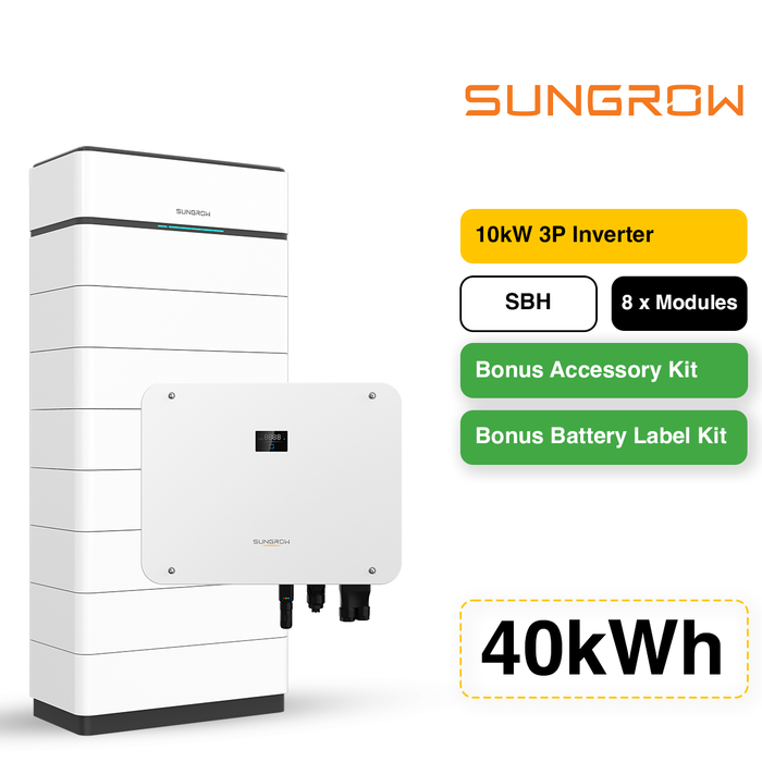 Sungrow SBH 40kWh Bundle w/ 10kW Three Phase Inverter