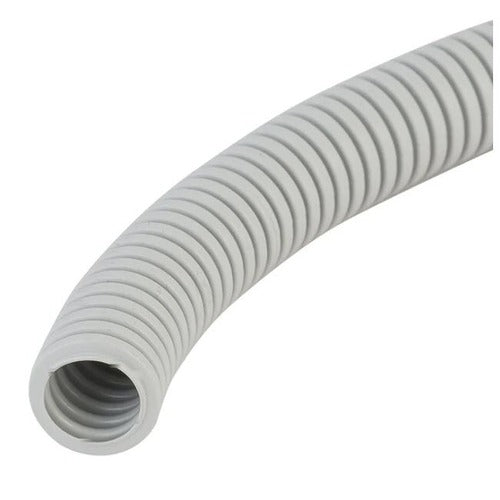 Corrugated Solar Conduit 25mm PVC Heavy Duty Grey 50m Roll