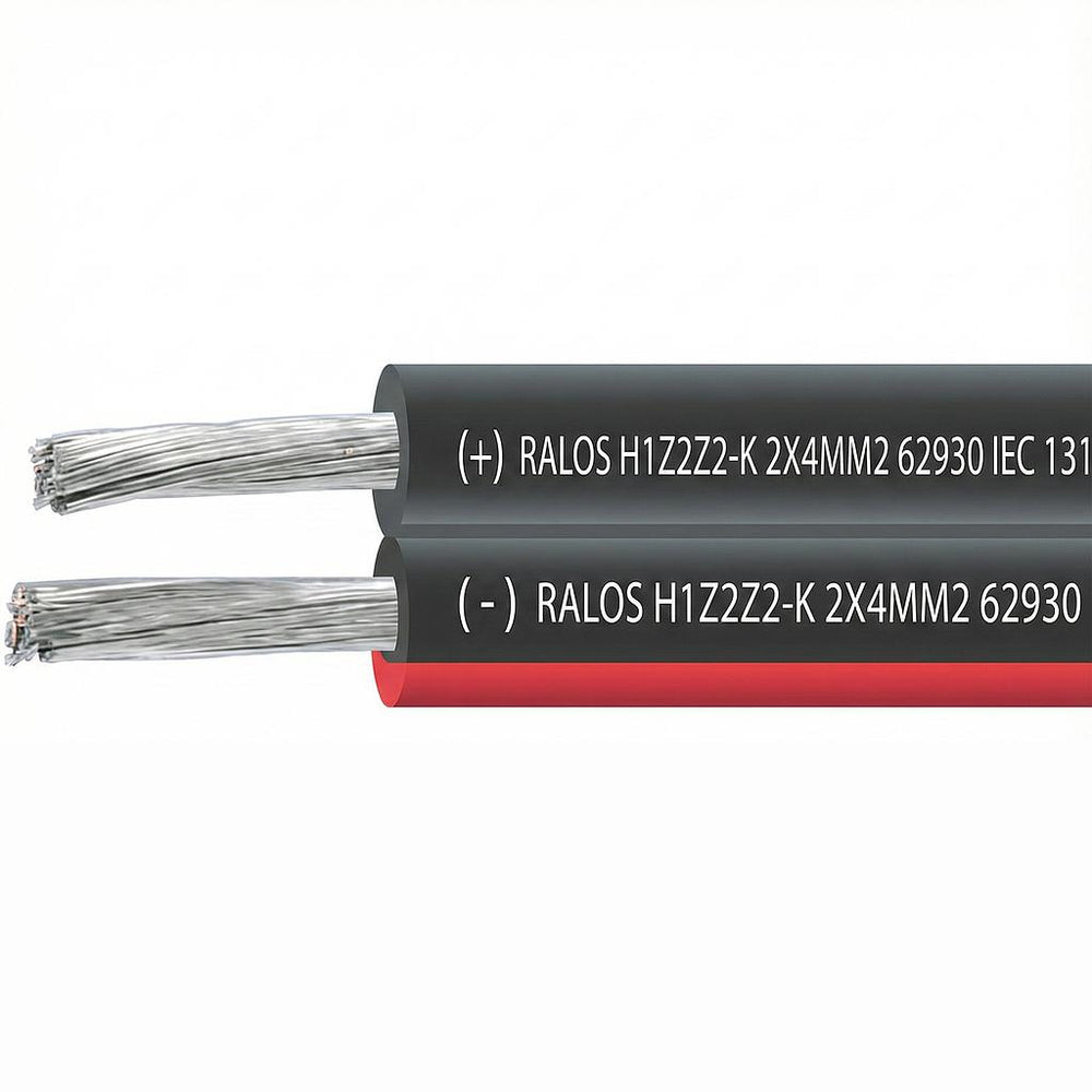 40104 Accessory DC Solar Cable Tonglin 4mm2 1500V Dual Core 100m Roll meets AS/NZS 503