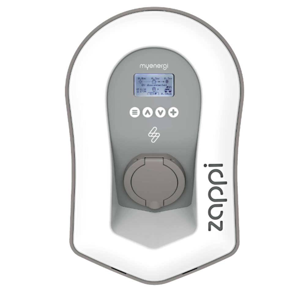 Myenergi Zappi V2.1 Multiphase 7/22kW Untethered 6.5M-Cable WHITE with inbuilt WiFi/Ethernet w/3 CTs