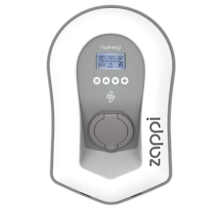 Myenergi Zappi V2.1 Multiphase 7/22kW Untethered 6.5M-Cable WHITE with inbuilt WiFi/Ethernet w/3 CTs