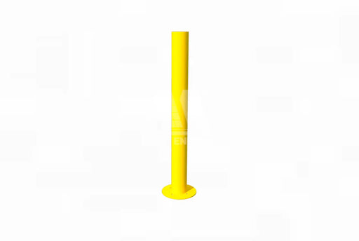 Mibet I-Shape Battery Bollard, Yellow, Carbon Steel, D/90mm & H/900mm with 4 x Expansion Bolts M12*80)