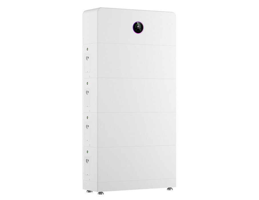 Goodwe ESA G20 all-in-one system, side view showing battery module connections
