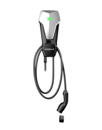 Goodwe GW7K-HCA-20 7kW single phase EV charger with tethered Type 2 cable, front view