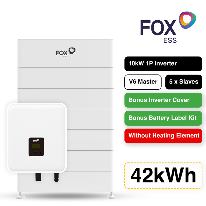 FOX CQ7 42kW (L6) Bundle w/ 10kW Single Phase Inverter - No Heating