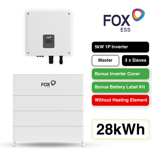FOX CQ7 28kW (L4) Bundle w/ 5kW Single Phase Inverter - No Heating