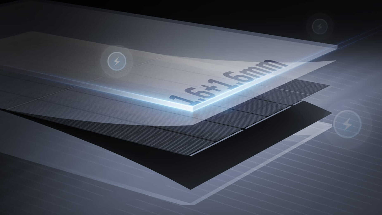 Trina Vertex S+ dual glass construction with 1.6mm front and rear glass