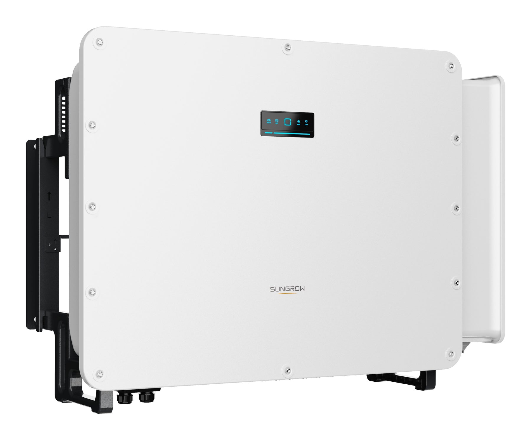 Sungrow SH100CX three-phase hybrid inverter, angled view