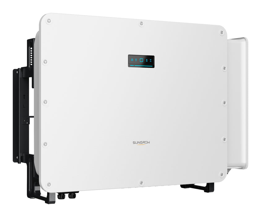 Sungrow SH100CX three-phase hybrid inverter, angled view